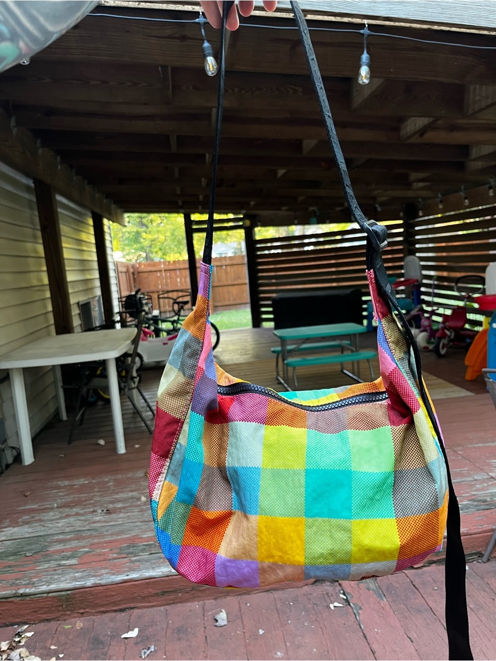 Baggu Madras Medium Crescent